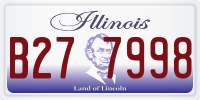 IL license plate B277998