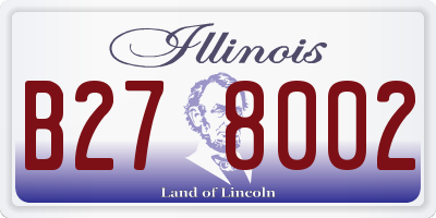 IL license plate B278002