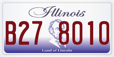 IL license plate B278010
