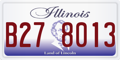 IL license plate B278013