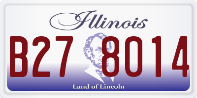 IL license plate B278014