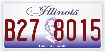 IL license plate B278015