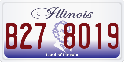 IL license plate B278019