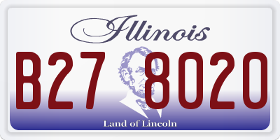 IL license plate B278020