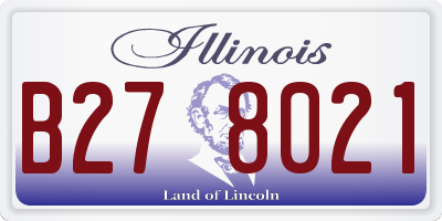 IL license plate B278021