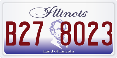 IL license plate B278023