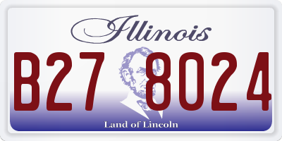 IL license plate B278024