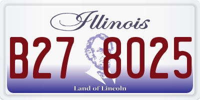 IL license plate B278025