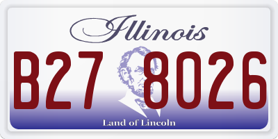 IL license plate B278026