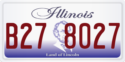 IL license plate B278027