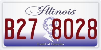IL license plate B278028