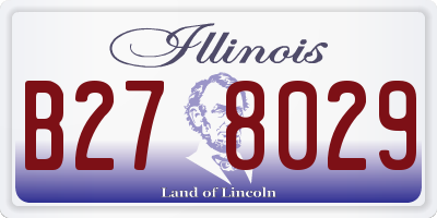 IL license plate B278029