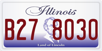 IL license plate B278030