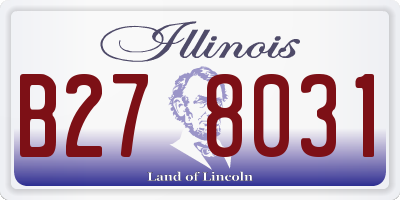 IL license plate B278031