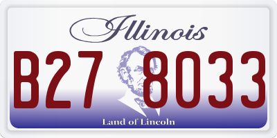 IL license plate B278033