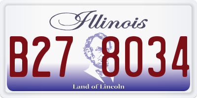 IL license plate B278034