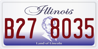 IL license plate B278035