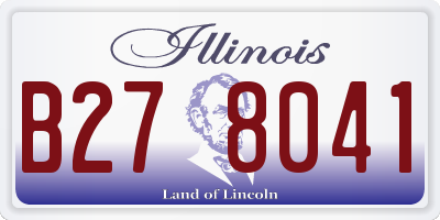 IL license plate B278041