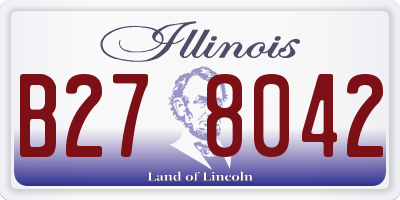 IL license plate B278042
