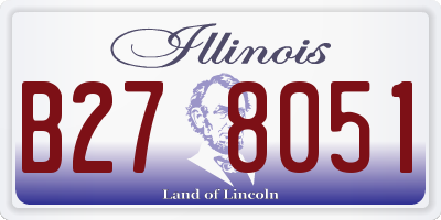 IL license plate B278051