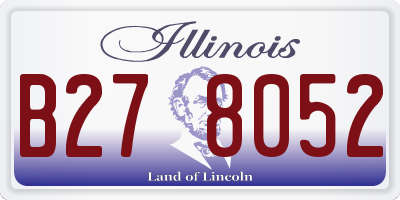 IL license plate B278052