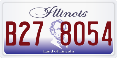 IL license plate B278054