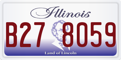 IL license plate B278059