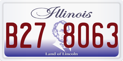IL license plate B278063