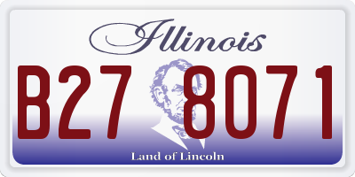 IL license plate B278071
