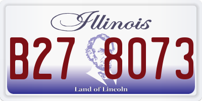 IL license plate B278073