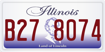 IL license plate B278074