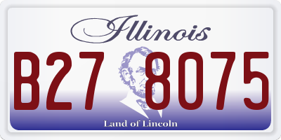 IL license plate B278075