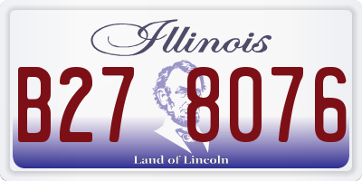 IL license plate B278076
