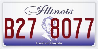 IL license plate B278077