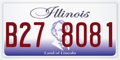 IL license plate B278081