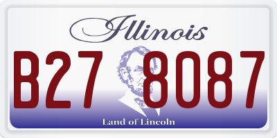 IL license plate B278087