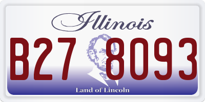 IL license plate B278093