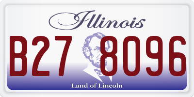 IL license plate B278096