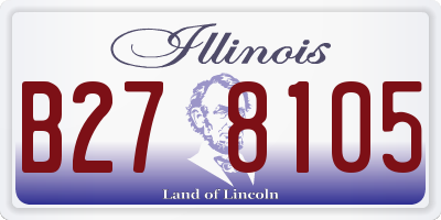 IL license plate B278105