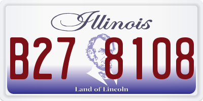 IL license plate B278108