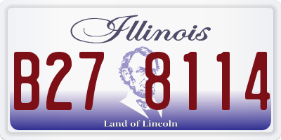 IL license plate B278114