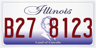 IL license plate B278123