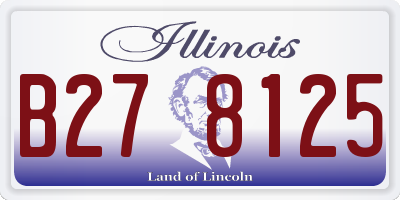IL license plate B278125