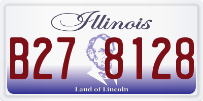 IL license plate B278128
