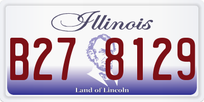 IL license plate B278129