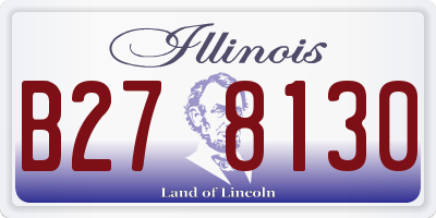 IL license plate B278130