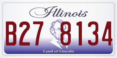 IL license plate B278134