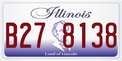 IL license plate B278138