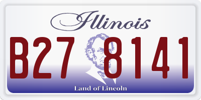 IL license plate B278141