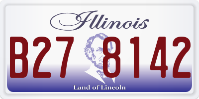 IL license plate B278142